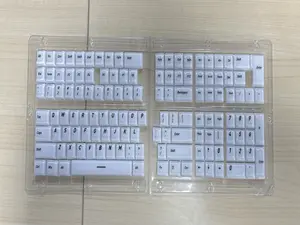 Frosted Jelly Keycaps,CSA Profile Shine Through Keys for Most US Layout Cherry MX Cross Stem Switch Mechanical Keyboards