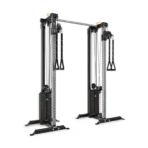 Bells of Steel 2-Tower Cable Squat Stands, Multi-Exercise Strength Training Equipment with Tall Steel Frame, Compact Design, Adjustable Handles, Two Towers
