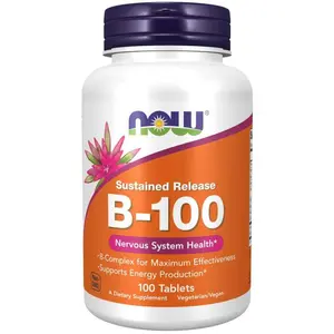 NOW Foods B-100 Sustained Release, 100 Tablets