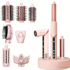 AVENHO 9 in 1 Hot Air Styler Wrap, High-Speed Hair Dryer Brush with Auto Wrap Curlers, Foldable Ionic Blow Dryer Brush for Fast Drying, Smoothing & Volumizing, Multi-Styling Tools (Gifts for Women)