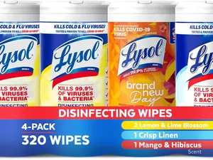 Home Apartment Dorm Room Essentials and Cleaning Supplies, All Purpose Cleaner, Multi-surface Cleaning Wipes,80 Count (4pk) Household Perfume