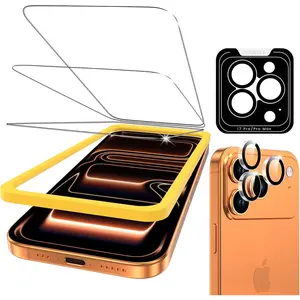 [1 Pack Screen Protector Compatible with  17 Pro Max (6.9") - 9H+ -Grade Screen Shield with Zero-Loss Camera Clarity & Recyclable Easy Alignment Frame
