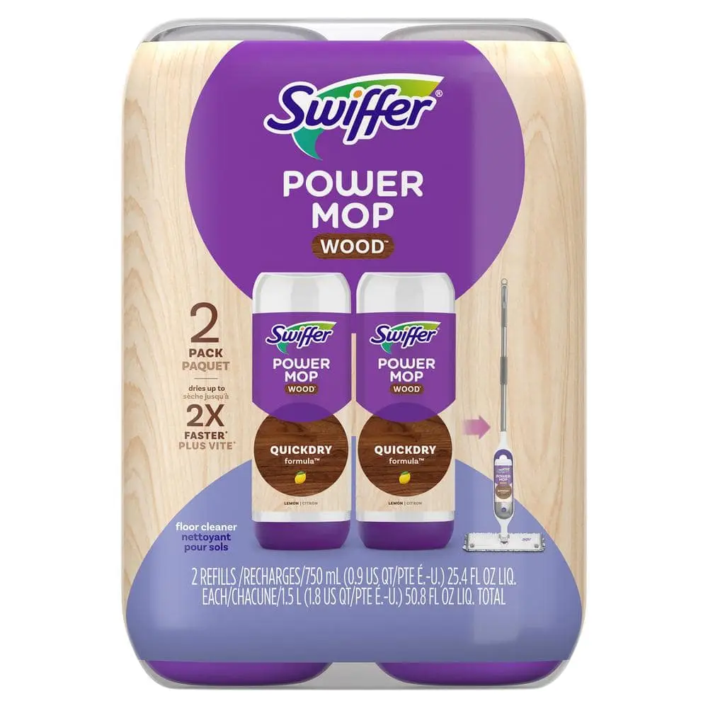 Power Mop 25.3 oz Lemon Scent Wood Floor Cleaner (2-Count)
