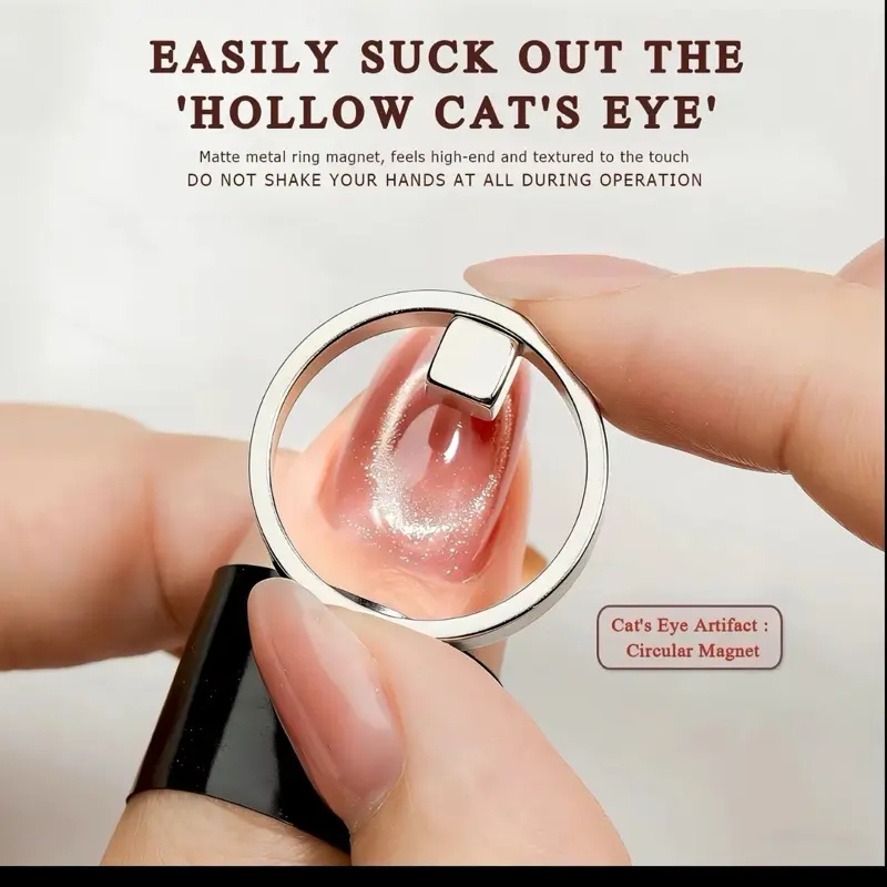 NEW Hollow Ring tool to make Cat eye circular design effect Nail Art tool nail care cat eye nail super strong magnet nails hot trend 2026