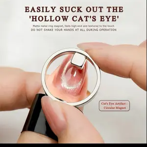 NEW Hollow Ring tool to make Cat eye circular design effect Nail Art tool nail care cat eye nail super strong magnet nails hot trend 2026