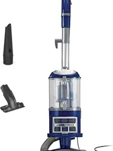 Upright Vacuum with Large Dust Cup Capacity HEPA Filter Swivel Steering Upholstery Tool & Crevice Tool Blue Powerful Suction for Carpets and Floors