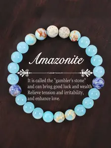 Bohemian Energy Healing Crystal Bracelet for Men & Women, Fashionable Beach Vacation Style Jewelry Gift for Friends, Dainty Crystal Bracelets