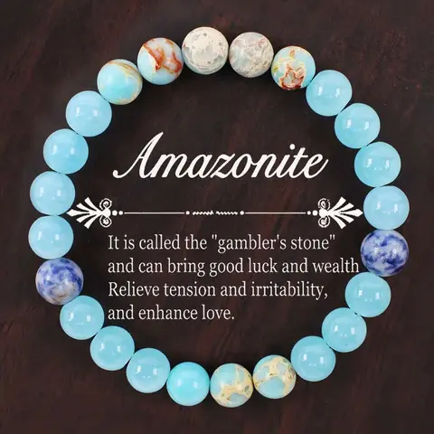 Bohemian Energy Healing Boho Chic Crystal Bracelet for Men & Women, Fashionable Beach Vacation Style Jewelry Gift for Friends, Dainty Crystal Bracelets, Pretty Bracelet