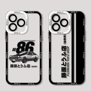 Anime Initial D AE86 Phone Case For iPhone 17 Air 16,15,14,13,12,11,Pro,MAX Transparent Cover