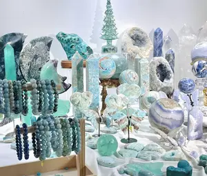 [CB04 Live]Natural Crystal Tower/Sphere/Carving Customize set For Home Decoration CB04