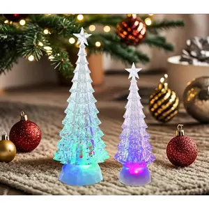 Christmas Tree Decoration RGB Coloring Lighting Changing 3AAA  Operated with 6H Timer for Christmas Festival Decorations Gifts (Two Trees)