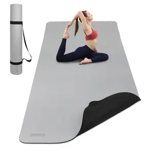 Extra Wide 32" Yoga Mat - 1/3" Thick Non-Slip Eco-Friendly POE, w/Carry Strap for Yoga/Pilates/Home/Gym