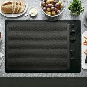 Flat Silicone Stovetop Protector Mat, Reusable Washable Heat Proof Induction Stove Cover, Universal Glass Cooktop Protection Pad for Daily Kitchen Use