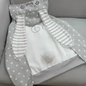 Women Japane Kawaii Rabbit Ear Hooded Hoodies Women Sweet Cute ZipLace Polka Dot Print Overcoat Casual Fashion Loose Coat New
