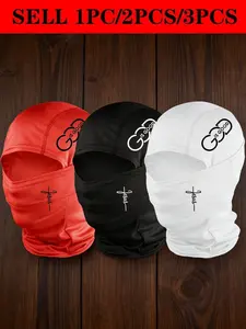 3pcs/2pcs/1pc Unisex Cross and GOD IS GOOD Letter Printing Balaclava Mask Neck Gaiter Headwear Breathable Ski Mask for Men Women Outdoor Sports Hiking Fishing Commuting Suitable for Daily Wear Full Balaclava