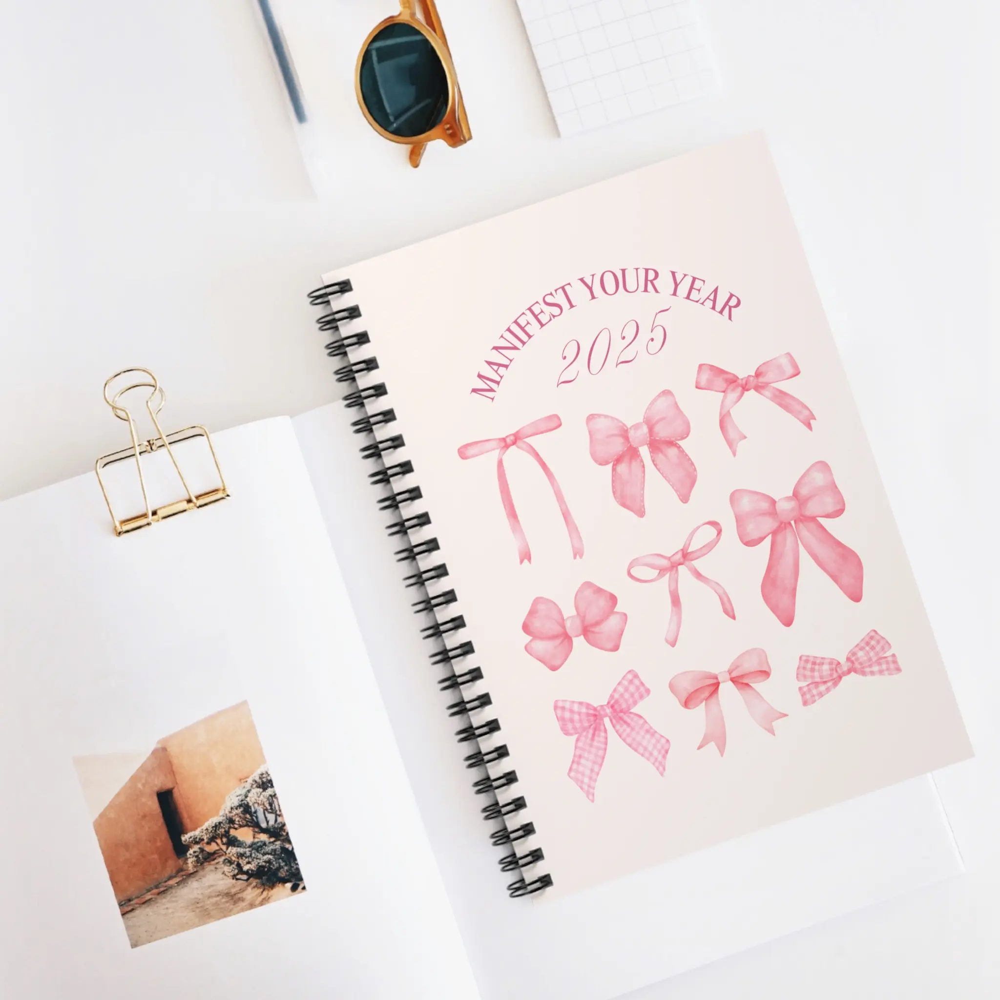 Manifest Your Year' 2025 Journal – Pink Coquette Aesthetic, 118 Ruled Pages for Brain Dumps, Ideas, Manifestations, Dreams, To-Do Lists & Personal Diary – Perfect for Goal Setting, Creative Writing, Daily Inspiration & Organization