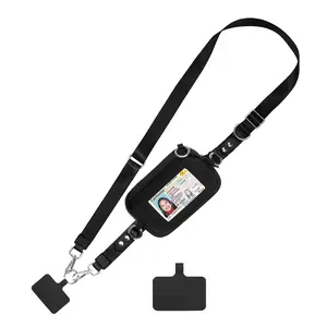 Clip & Go Phone  Smartphone Lanyard with Wallet – Adjustable Crossbody & Wrist Strap with ID Window & Zipper Pocket, Hands-Free for Travel & Daily Use Detachable and Durable