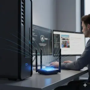 1300Mbps High-Speed Dual Band USB Wireless Adapter for Desktop & Laptop PC, 5GHz/2.4GHz WiFi with 2 Antennas, Strong Signal & Wide Coverage, Plug and Play, Compatible with Windows 11/10/8/7/XP/Vista