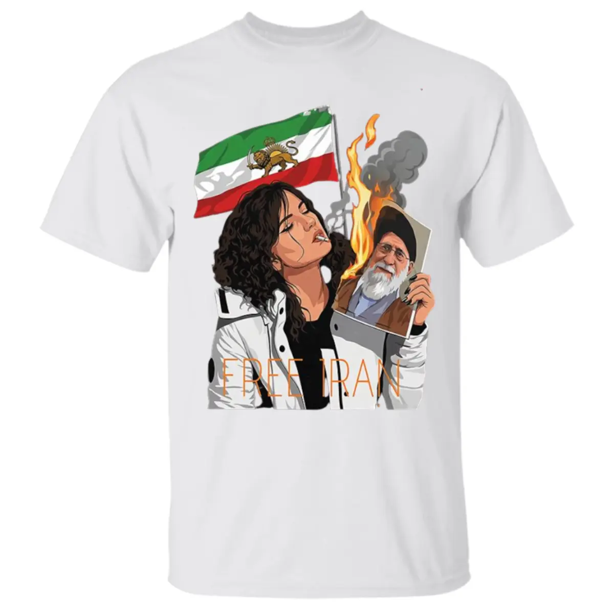 Free Iran Shirt, Lion and Sun Persian Heritage T-Shirt, Iranian Freedom Graphic Tee, Cultural Pride Unisex Shirt