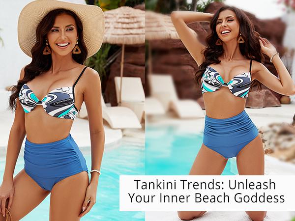 GRAPENT Women's High Waisted Swim Bottom Ruched Bikini Tankini Bottoms Tummy Control Swimsuit Briefs