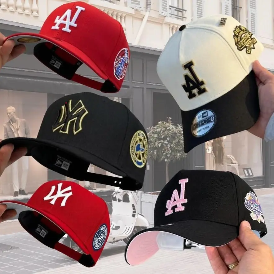 New Era MLB 9FORTY 9FIFTY 59FIFTY Snapback Curved Brim Baseball Hat, FLAT BRIM  Embroidered Logo & Pink Undervisor, Streetwear Cap, Collector’s Limited Edition 2026 Urban Streetwear Gorra premium, moda urbana para hombres y mujeres