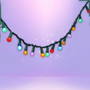 150ct LED Faceted Sphere Christmas String Lights Spool wh Green Wire - Wonrshop ™