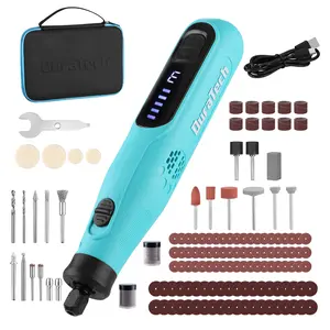 DURATECH 3.6V Cordless Rotary Tool Kit, Lightweight Power Rotary Tool with 135PC Accessories, Type-C Rechargeable, 6 Variable Speed for Sanding, Polishing, Carving, Cutting, Drilling and DIY Crafts