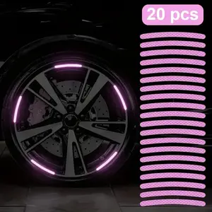 Car Wheel Reflective Sticker, Self-adhesive Car Wheel Rim Reflective Sticker, Luminous Stickers for Car, Motorcycle, Bicycle, Car Decoration Accessories, Decal