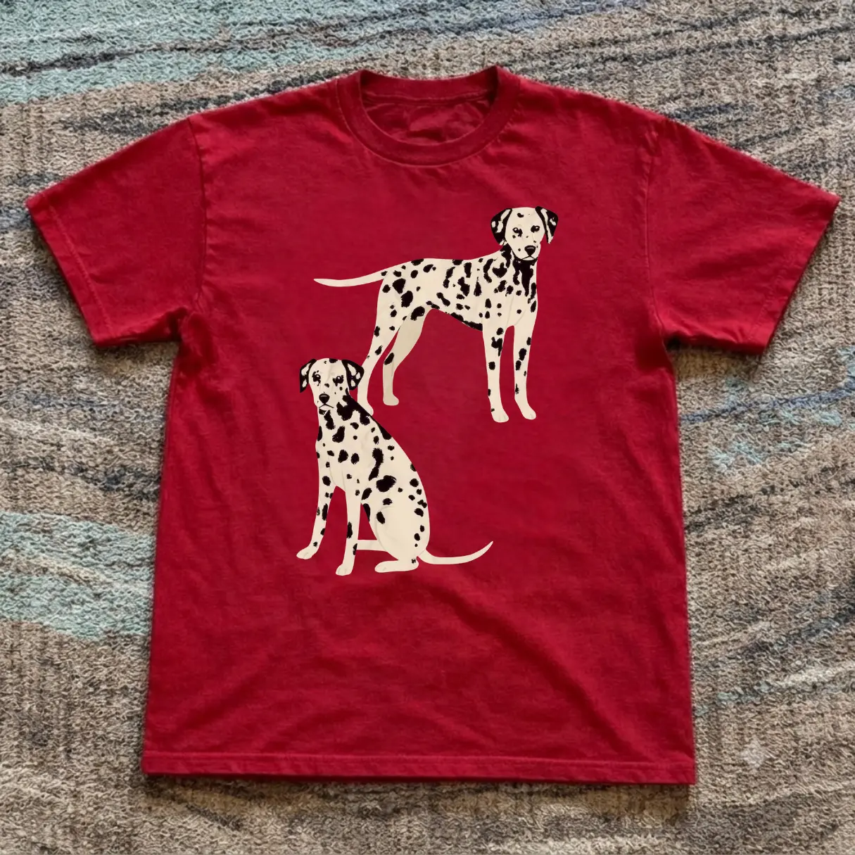 Dalmatian Dog Graphic T-Shirt, Cute Spotted Puppy Tee, Pet Lover Gift Shirt, Vintage Animal Art, Unisex Casual Top