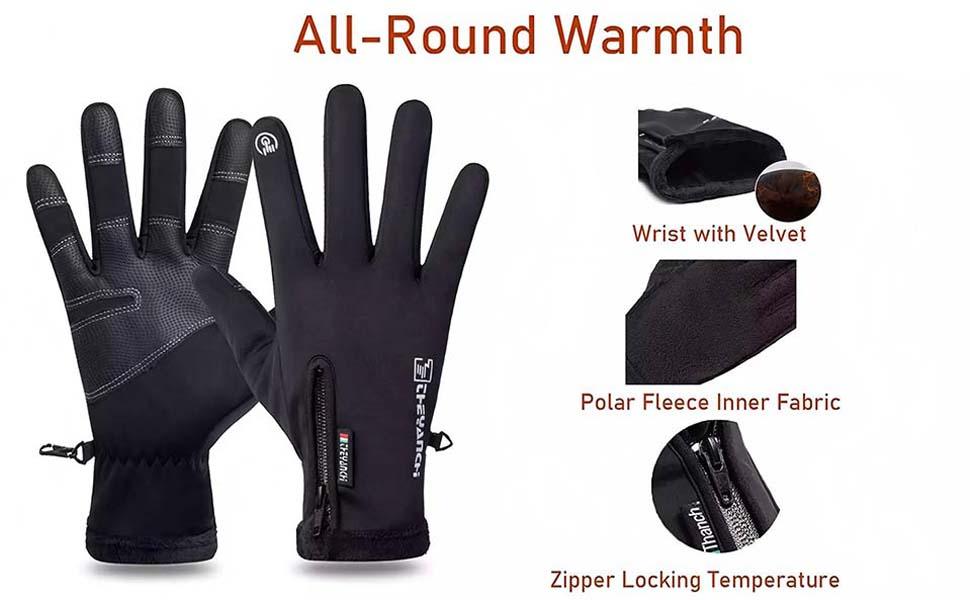 Touch Screen Work Gloves for Men Women, Durable Utility Working Gloves, Flexible Gardening Gloves for Yard Daily Work; Winter Waterproof Windproof Warm Touchscreen Gloves for Ski Driving Cycling Hiking Outdoor Sports, Machine Washable 1 Pair mittens