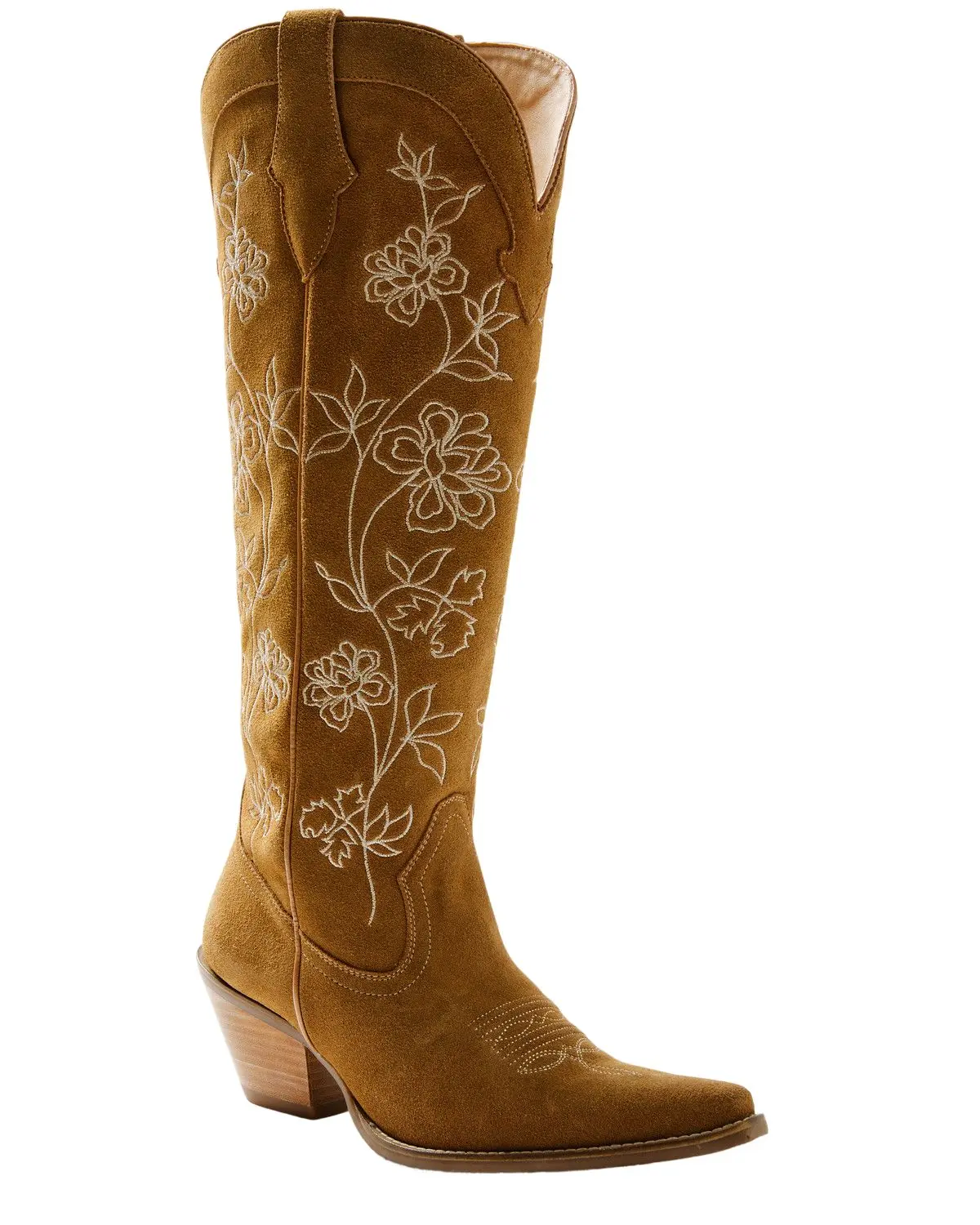 Shyanne Women's Women'S Flora Suede Tall Western Boot Snip Toe - Bswsp26l25