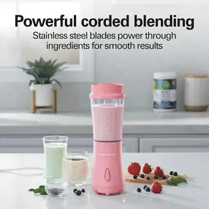 Hamilton Beach Portable Blender for Shakes and Smoothies with 14 Oz BPA Free Travel Cup and Lid