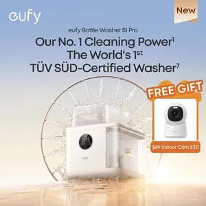 [LIVE] eufy S1 Pro Bottle Washer, Built-in Water Softener, All-in-One 3D HydroBlast Washer, 212°F Steam Sterilizer & Thoroughly Fast Dryer, Largest 10-Bottle Capacity, Smart App Control, Hands-Free
