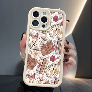 Vintage Books Case for iPhone 17 Air 16 Pro Max All Coverage Enhanced Camera Lens Protection Rugged Softcase Gift for iPhone Users