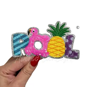 Pool Summer Sequin Embroidery Patch-Small