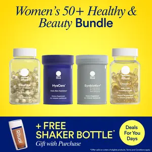 Ritual Women’s 50+ Health and Beauty Bundle | Essential for Women's 50+ Multivitamin, Synbiotic+ 3-in-1 Gut Health Support, Hyacera Wrinkle Support, Omega-3 Supplements