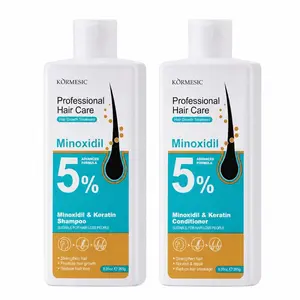5% Minoxidil Keratin Hair Growth Shampoo & Conditioner Kit - 300ml Haircare Cleanser Set, Nourishing, Hydrating, Restoring, Volumizing, Strengthening for Men & Women with Hair Loss, Thinning Strands (white)