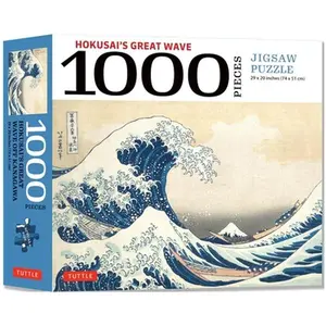 Hokusai's Great Wave - 1000 Piece Jigsaw Puzzle: Finished Size 29 in X 20 Inch (74 X 51 CM) -- Tuttle Studio, Jigsaw