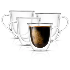 JoyJolt Set of (4) 13.5oz Serene Double-Wall Insulated Glasses
