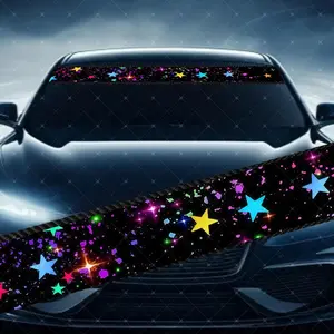 Stunning Star Car Windshield Sticker, Decorative Vinyl Decal, Scratch Cover Waterproof UV Protection, Fits All Cars