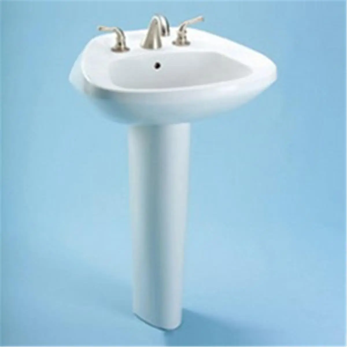 212 MAIN Cotton Porcelain White Pedestal Sink (Model PT243No.01) - 21 lbs, Includes Basin and Pedestal, Bathroom Sink