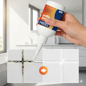 Fast-Drying Waterproof Grout, Color-Changing Sealant for Rvs, Tiles, Bathrooms, Countertops, Boats, Easy Application, Indoor/outdoor (150g+tools)