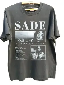 Vintage 90S Sade Adu Shirt Sade Music Album Shirt Sade Graphic T-Shirt Gift For Fan Unisex Shirt For Him Her