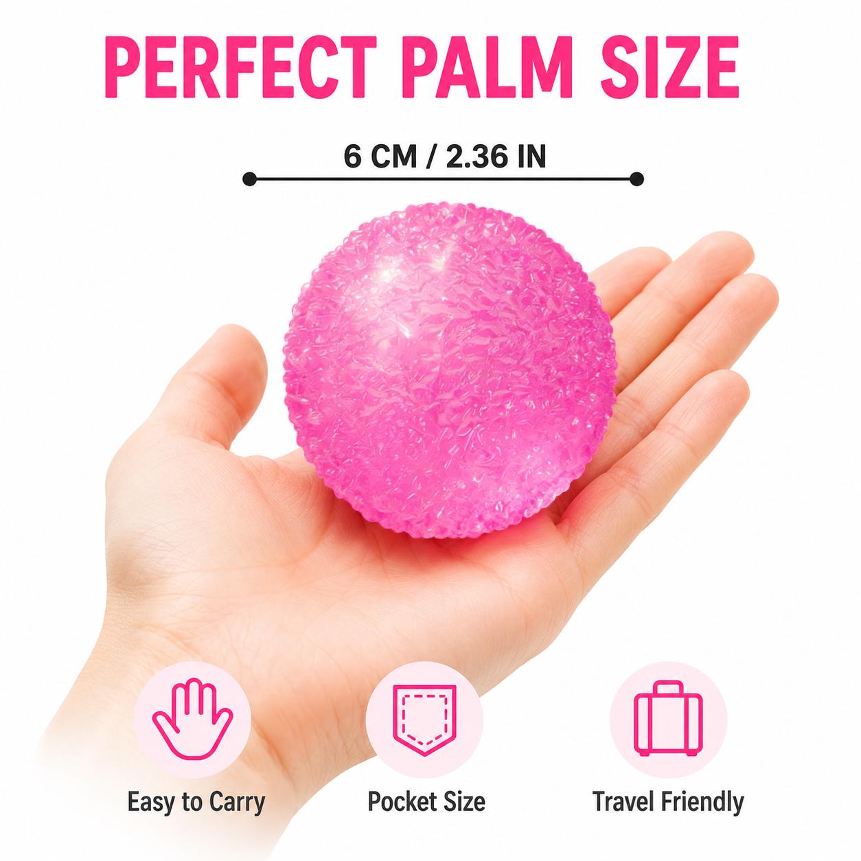 Crystal Mochi Stress Ball, Soft Stretchy Sensory Fidget Toy, Textured Squishy Squeeze Ball for Stress Relief, Desk Toy Gift for Kids Teens & Adults, Sensory Stress Reliever, Stretchable Stress Relief