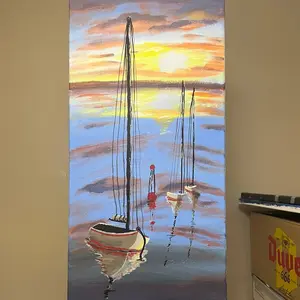 Acrylic paining of a sailboat