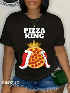 100% Cotton Pizza King | Pizza Lover | Cute Pizza T-Shirt