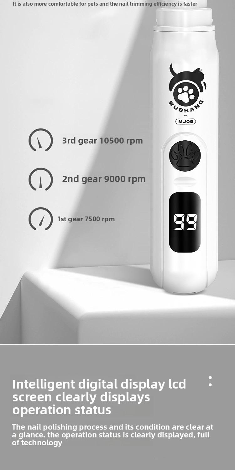 High Efficiency Low Noise Pet Nail file- Electric Pet Armor Grinder- Fully Automatic Portable Rechargeable Pet Nail Scissors Armor Grinding Artifact