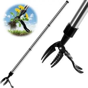 Handheld Weed Puller Tool, Garden Tools, Metal Stand-Up Weeder for Outdoor Garden Lawn, No Bending or Kneeling Required, with Handle