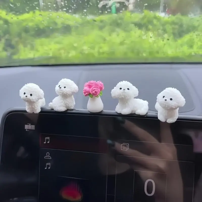 Cute Dog Design Car Ornament, Mini Dog Car Dashboard Decoration, Car Interior Decoration Accessories for Women & Girls, Car Accessories, Girly Car Accessories, Car Interior Ornaments, Automotive Decoration, Automotive Decorative Accessories