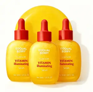 3pcsEQQUALBERRY Vitamin Illuminating Serum -BrighteningVitamin C Serum withNiacinamideIStrengthensskin barrierlHydrates using CeramideandHyaluronicAcid,1.01oz /30ml